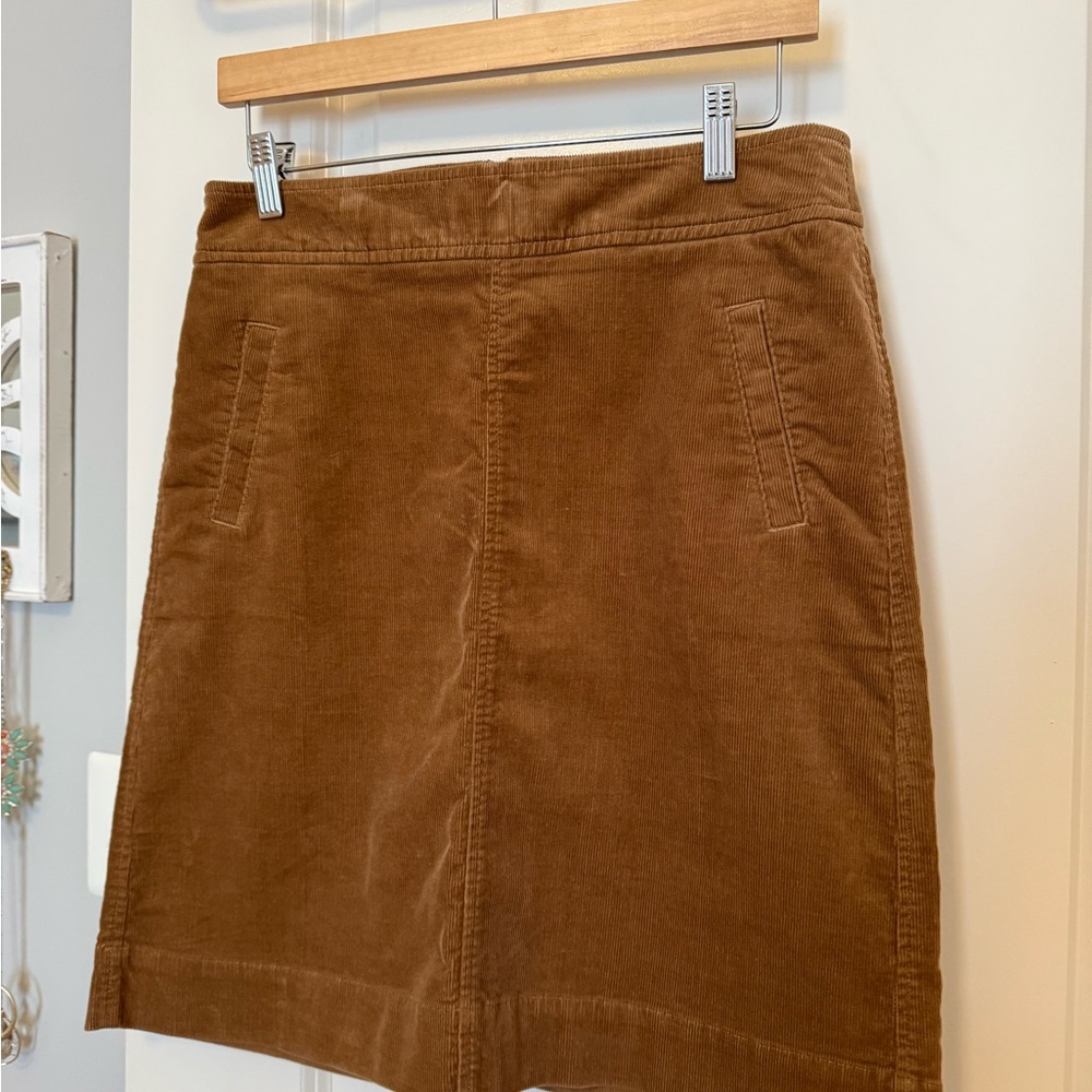 Talbots Caramel Brown Corduroy Skirt